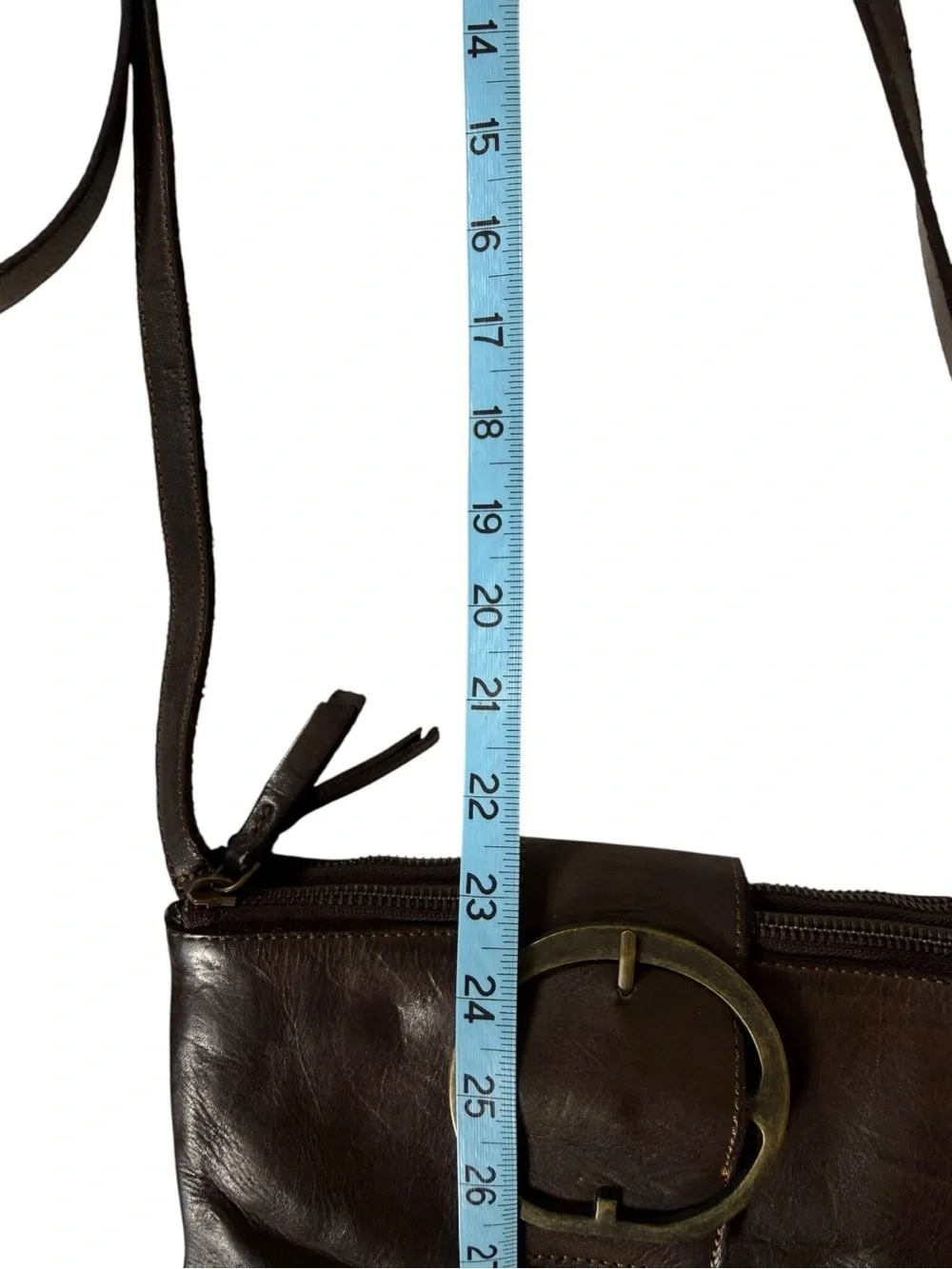 Harbour Leather Crossbody Bag with Decorative Ring